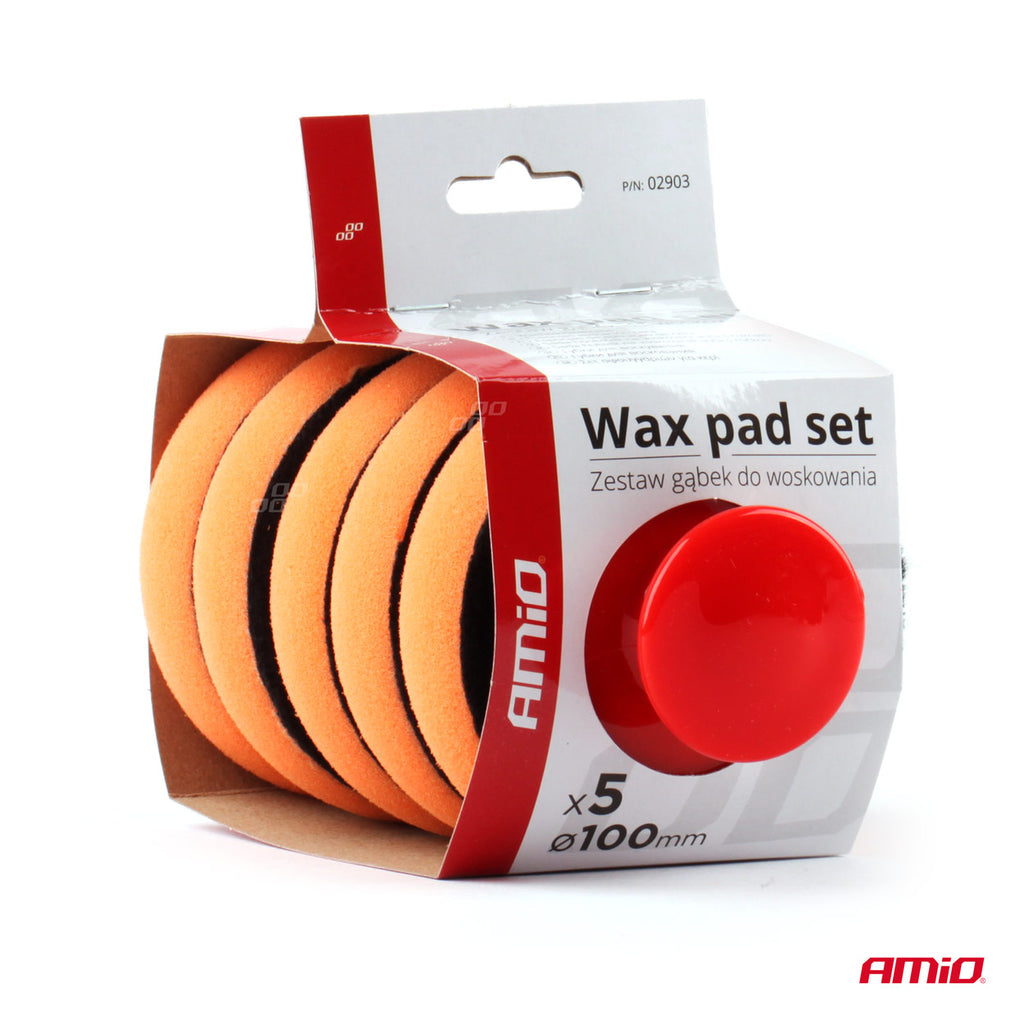 Set bureti pentru curatare, polisare si slefuire, 5 x 100 mm, cu maner