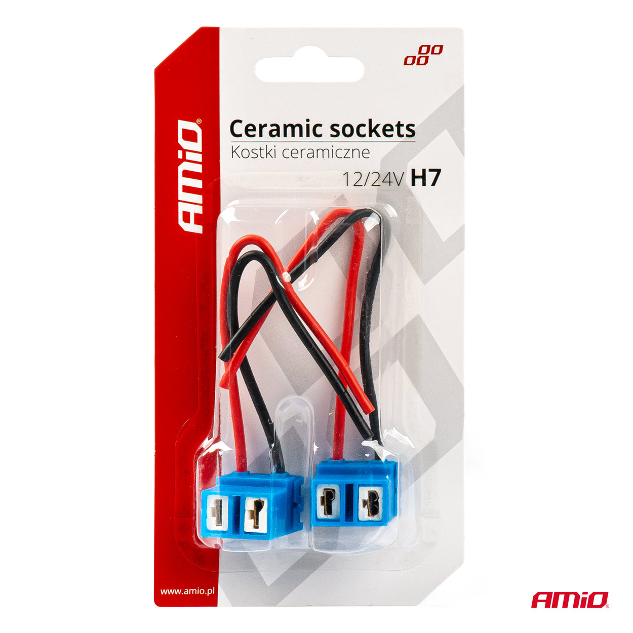 Set 2 mufe ceramice soclu H7, rezistente termic, L Shape