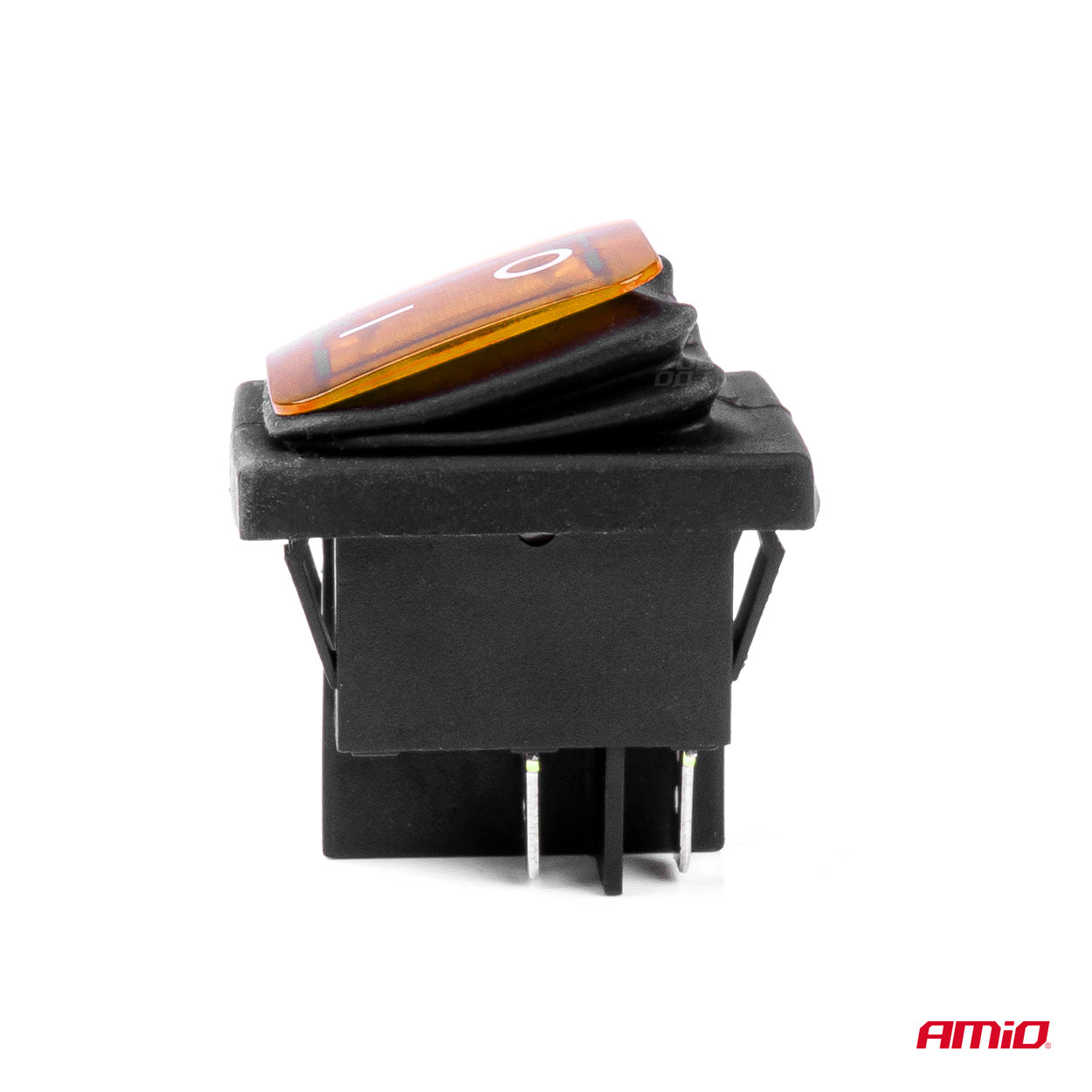 Intrerupator On/Off, 12/24V, dreptunghiular, waterproof, iluminat culoare Galben, destinatie auto, utilitare, Off-Road, ATV, SSV, QUAD
