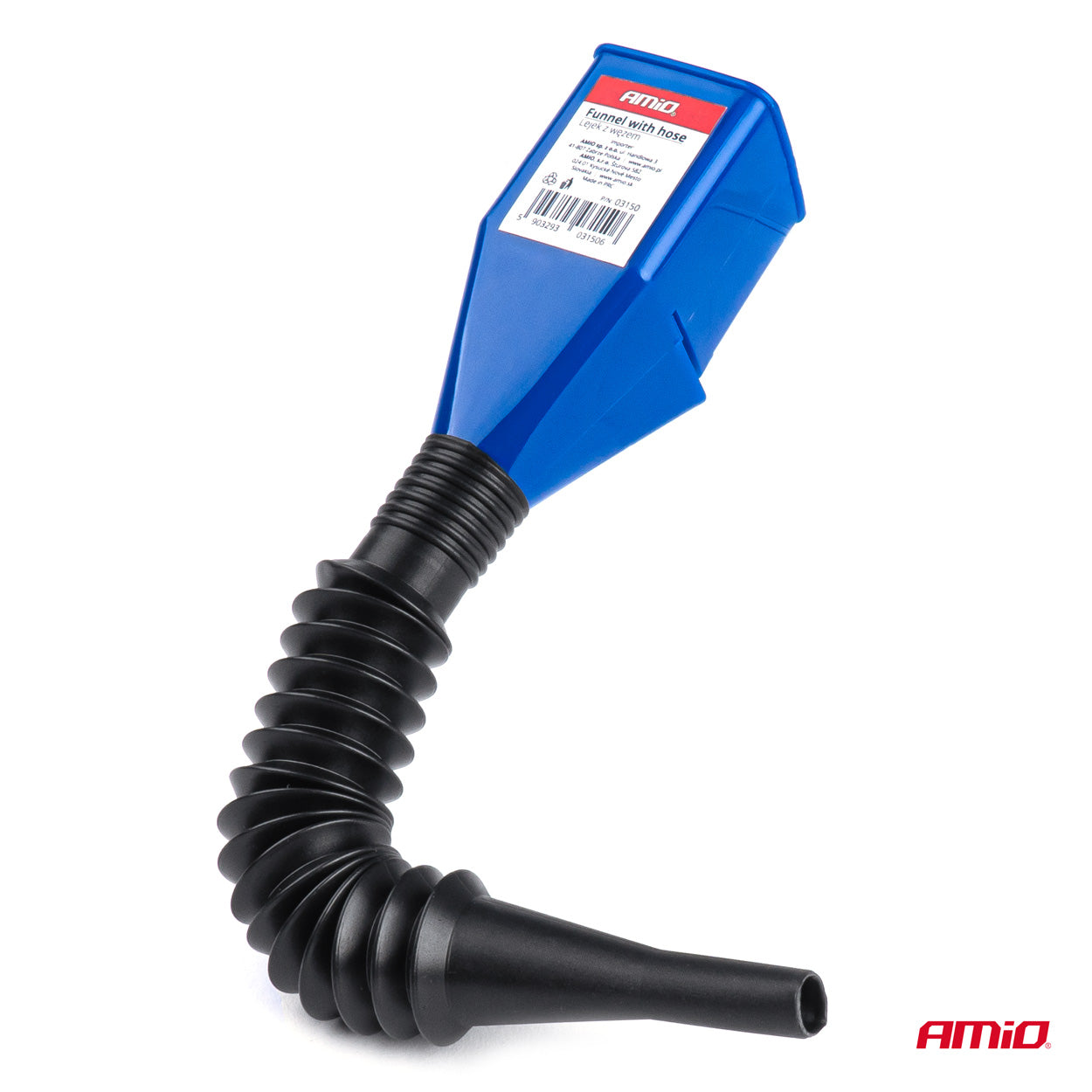 Palnie cu furtun flexibil care faciliteaza turnatul din sticle, rezervoare sau canistre cu diametrul gurii de 20 - 45 mm