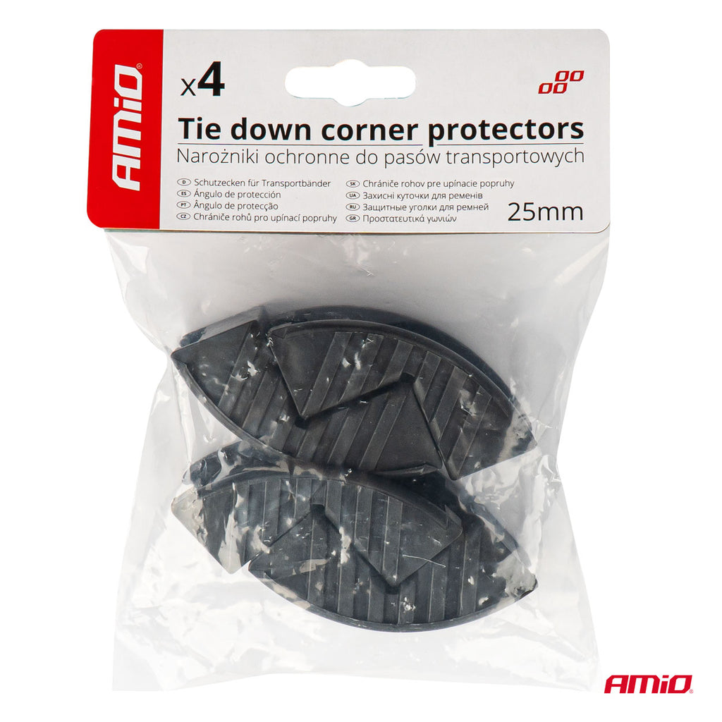 Set 4 x Coltare de protectie pentru curele de asigurare marfa de 25mm, AVX-AM03573