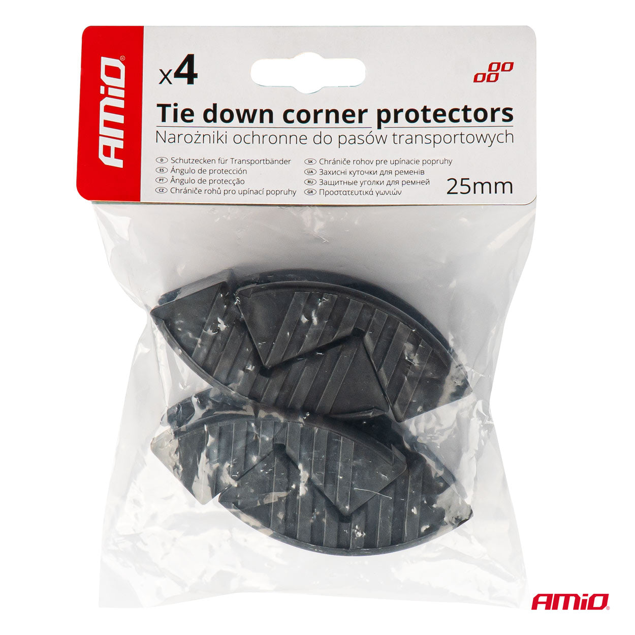 Set 4 x Coltare de protectie pentru curele de asigurare marfa de 25mm, AVX-AM03573