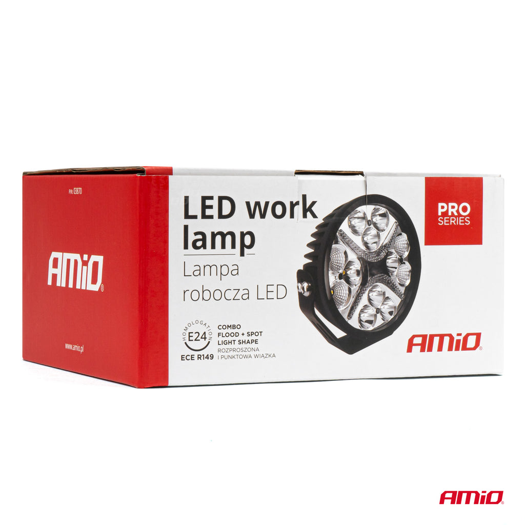 Proiector LED "PRO SERIES" cu doua functii pentru Off-Road, ATV, SSV, putere 54W, 7200lm, culoare 6000K, tensiune 10-30V, dimensiuni 140 x 140 x 61 mm