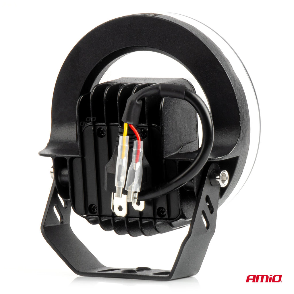 Proiector LED cu Angel Eye model AWL58, pozitie, semnalizare, faza lunga/scurta, pentru Off-Road, ATV, SSV, putere 45W, 8000lm, tensiune 9-36V, dimensiuni 114,5 x 114,5 x 52 mm