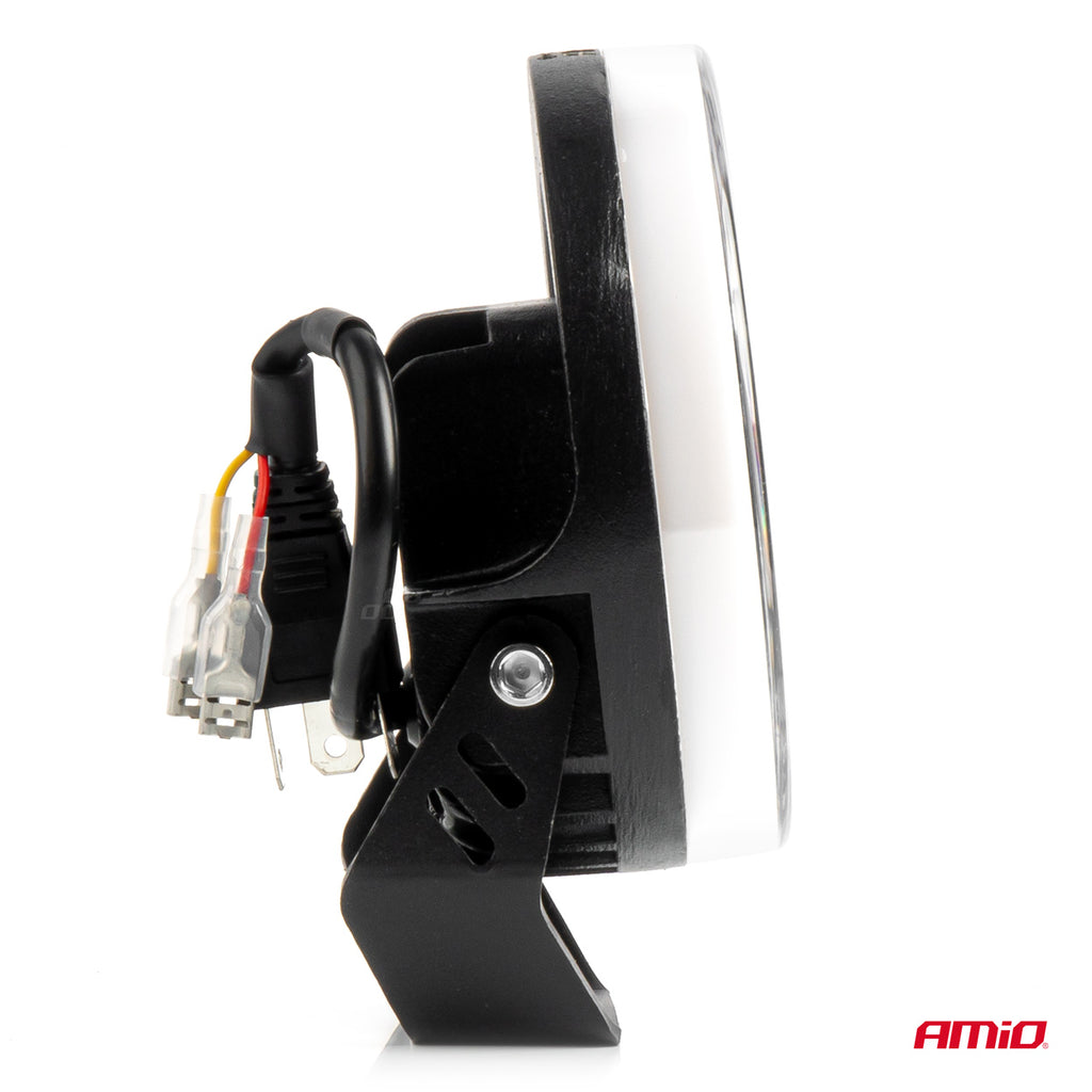 Proiector LED cu Angel Eye model AWL58, pozitie, semnalizare, faza lunga/scurta, pentru Off-Road, ATV, SSV, putere 45W, 8000lm, tensiune 9-36V, dimensiuni 114,5 x 114,5 x 52 mm