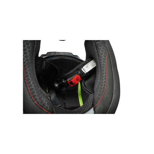 Casca motocross integrala negru mat cu viziera transparenta si ochelari de soare, marimea L, model LION