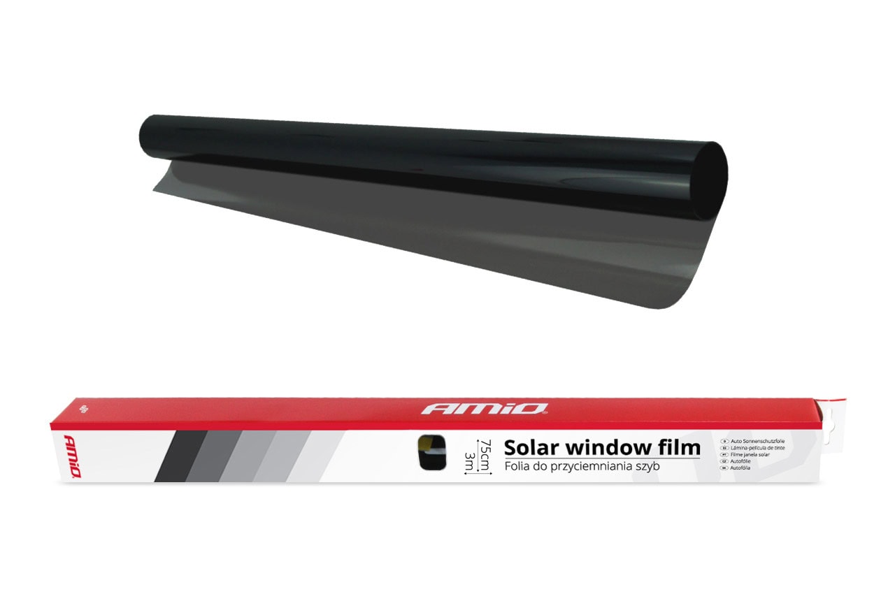 Folie fumurie pentru geamuri Mega Dark Black 0.75 x 3m (1%)