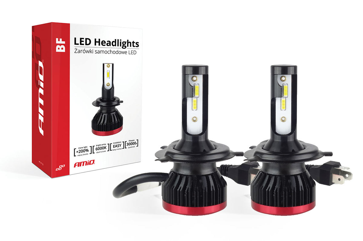 Becuri auto LED BF Series AMiO compatibil H4, destinat competitiilor auto sau off-road