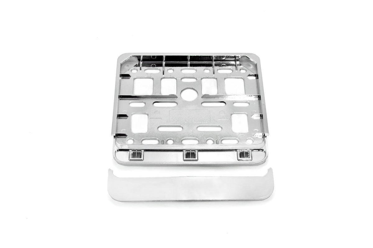 Suport numar inmatriculare cromat pentru scooter 11.4 x 14cm