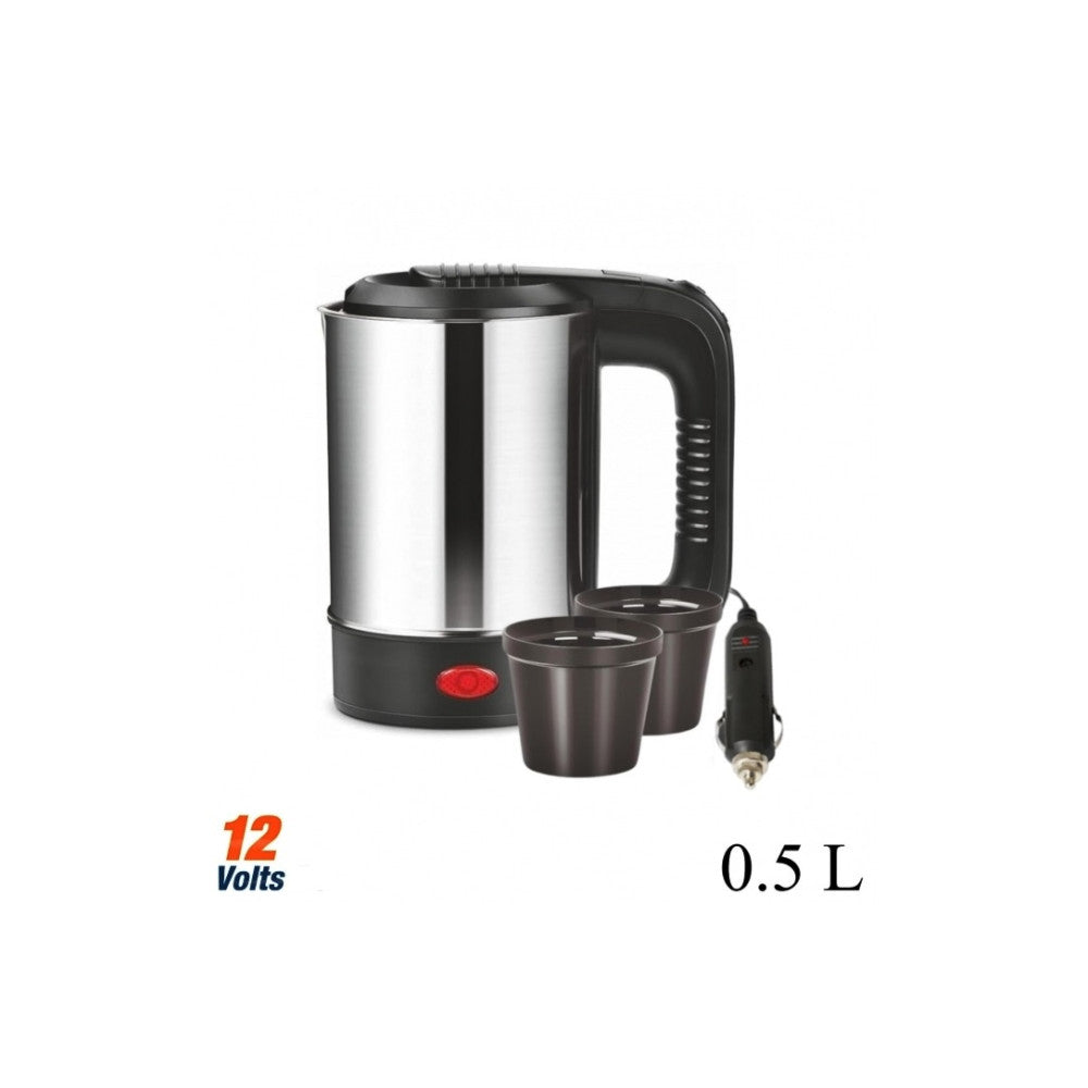 Termos electric, fierbator auto cu 2 cani, alimentare 12V, putere 250W, volum 500ml