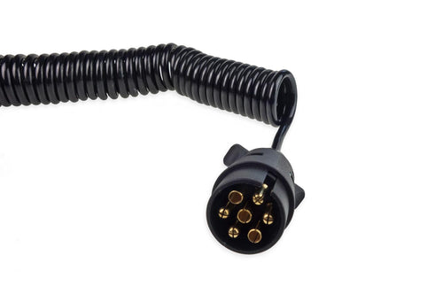 Cablu electric pentru remorca spiralat cu prize 7PIN 12V 6m