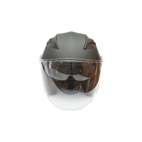 Casca moto tip jet neagra cu viziera transparenta si ochelari de soare, marimea L, model Urban