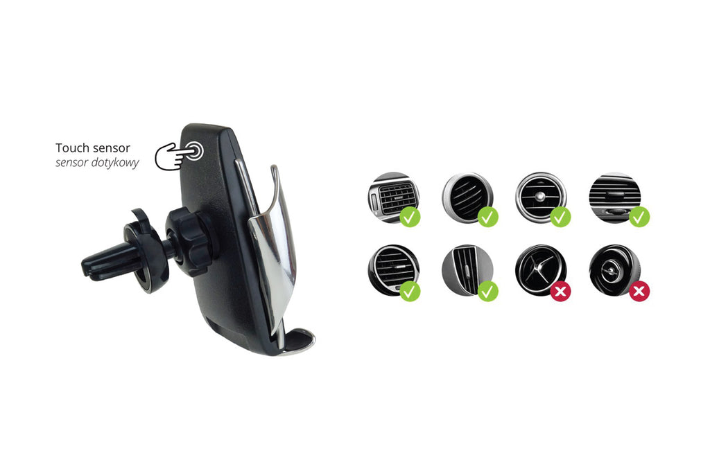 Suport auto inteligent pentru telefon cu incarcare wireless PHW-01