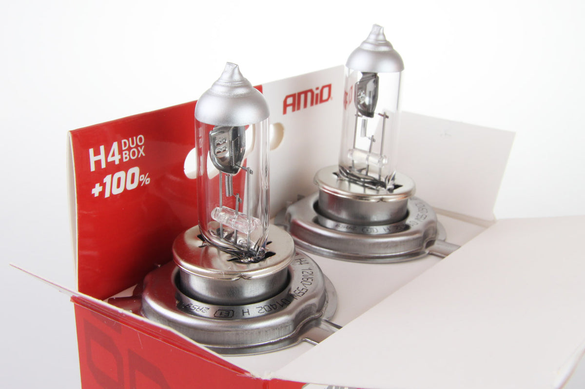 Set becuri cu halogen H4 12V 60 / 55W LumiTec SILVER + 100% DUO BOX