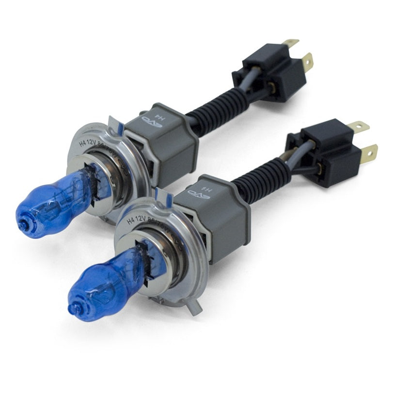 Set 2 becuri halogen H4 - P43 "HOD HI-POWER", putere 90/100W, lumina alba 5000K, 12V, imitatie xenon, cu mufe ceramice