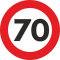 Autocolant Sticker "Limita Viteza" Reflectorizant - 70km/h