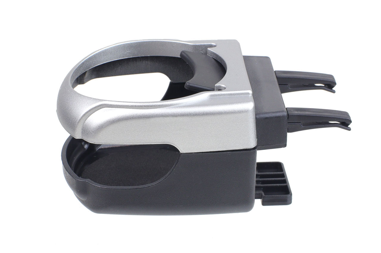 Suport auto universal pentru pahare, montaj in grila de ventilatie, culoare argintiu, DH-04