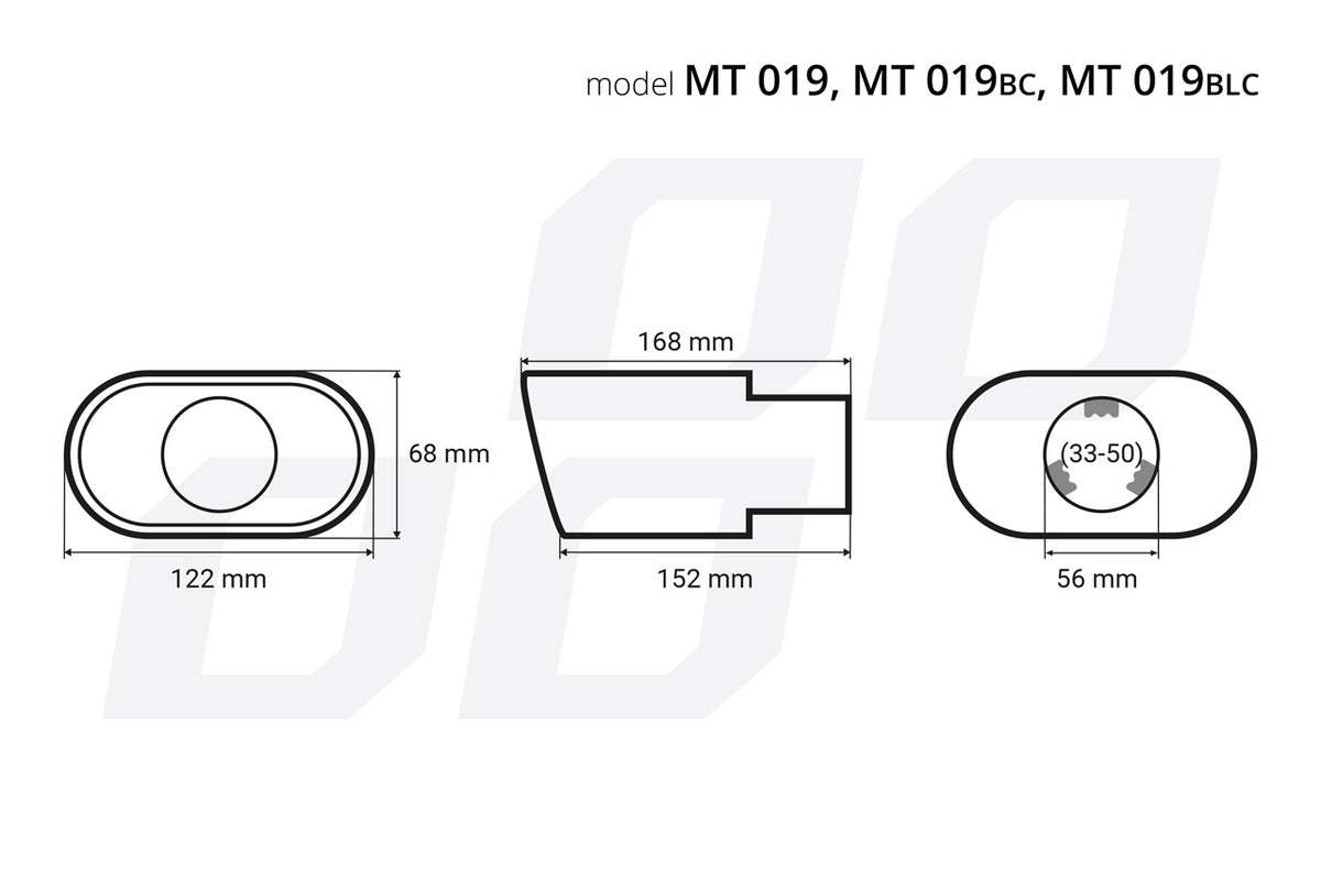 Ornament toba esapament din otel inoxidabil MT 019BLC