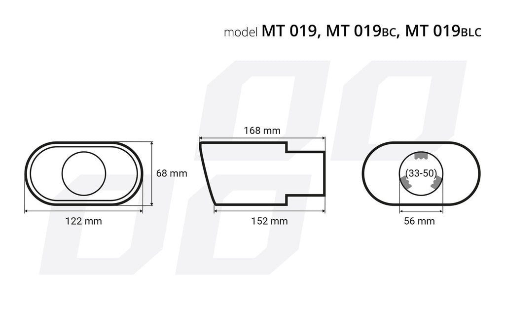 Ornament toba esapament din otel inoxidabil MT 019BC