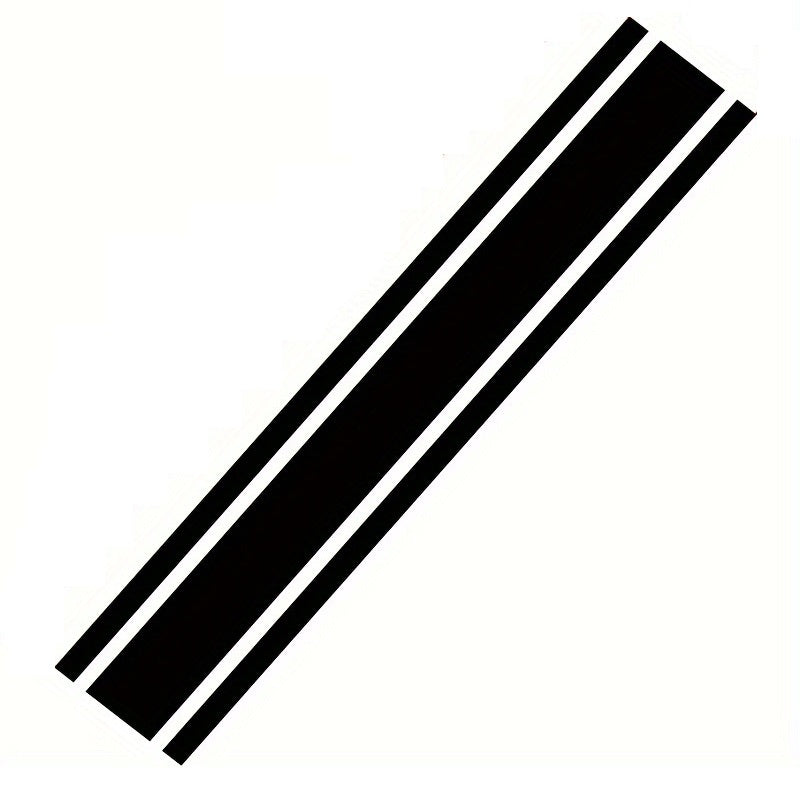 Sticker autoadeziv Tuning, model "Triple Stripes", dimensiune 125 x 22 cm, culoare Rosie