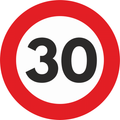 Autocolant Sticker "Limita Viteza" Reflectorizant - 30km/h
