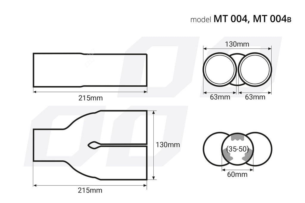 Ornament toba esapament din otel inoxidabil MT 004