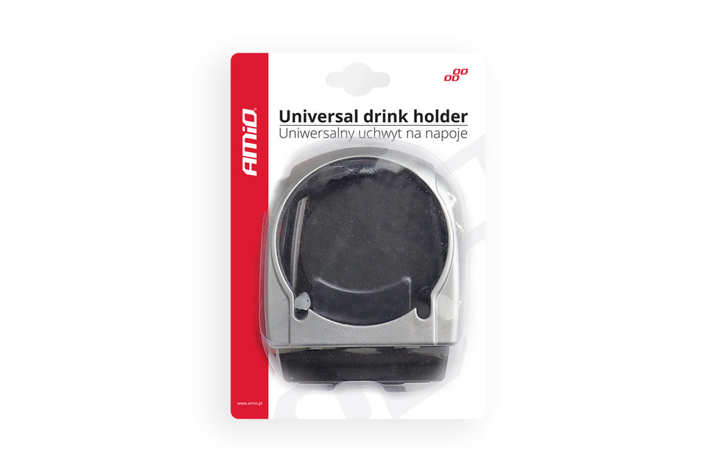 Suport auto universal pentru pahare, montaj in grila de ventilatie, culoare argintiu, DH-04