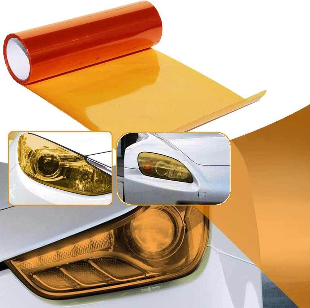 Folie protectie faruri / stopuri auto - Orange (pret/m liniar) - 034