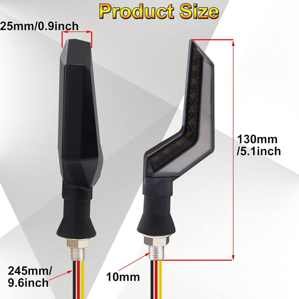 Set 2 lampi Semnalizare Moto, model BUMERANG, cu 2 functii, pozitie si semnalizare, tensiune 12V