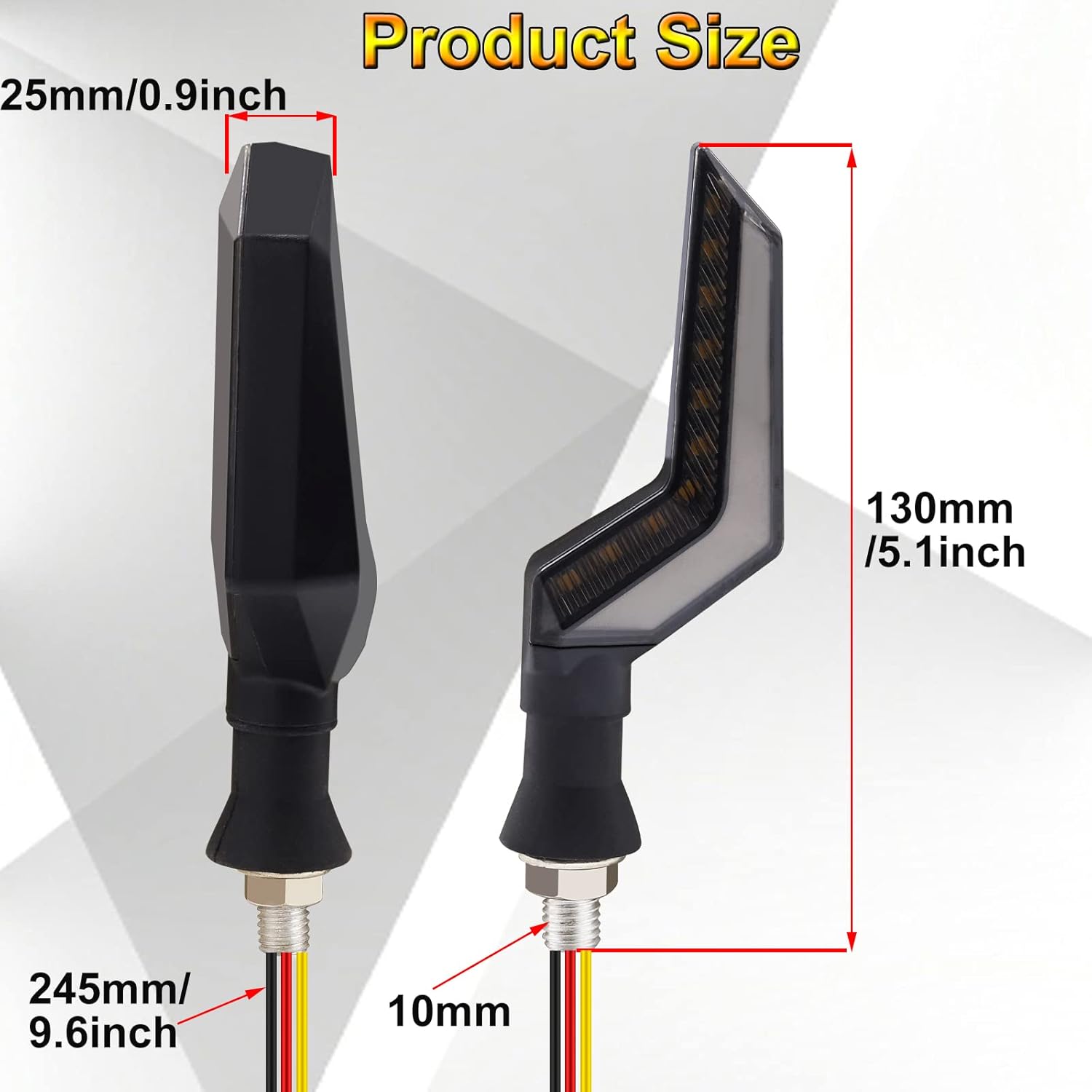 Set 2 lampi Semnalizare Moto, model BUMERANG, cu 2 functii, pozitie si semnalizare, tensiune 12V