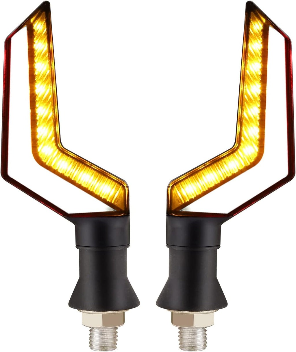 Set 2 lampi Semnalizare Moto, model BUMERANG, cu 2 functii, pozitie si semnalizare, tensiune 12V