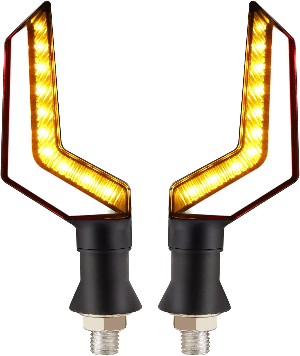 Set 2 lampi Semnalizare Moto, model BUMERANG, cu 2 functii, pozitie si semnalizare, tensiune 12V