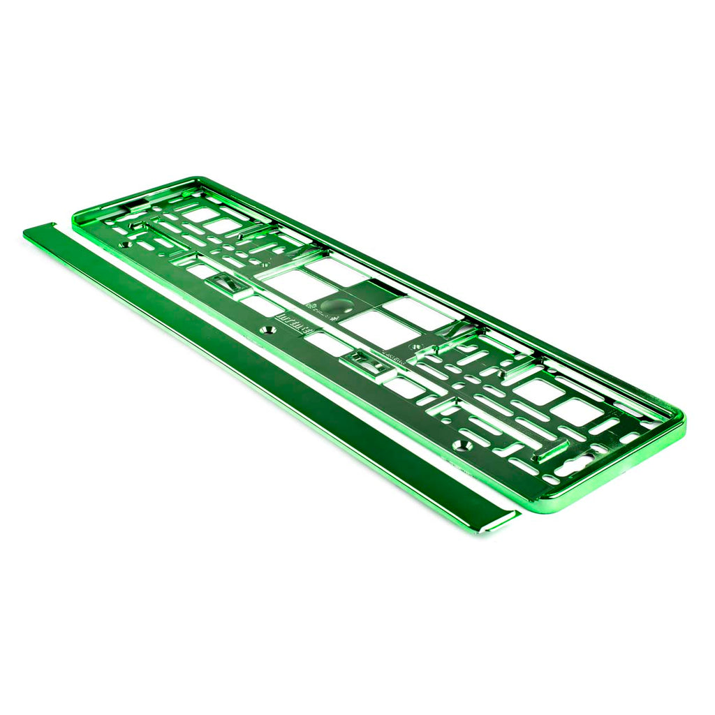 Suport numar inmatriculare din plastic, calitate Premium, culoare VERDE