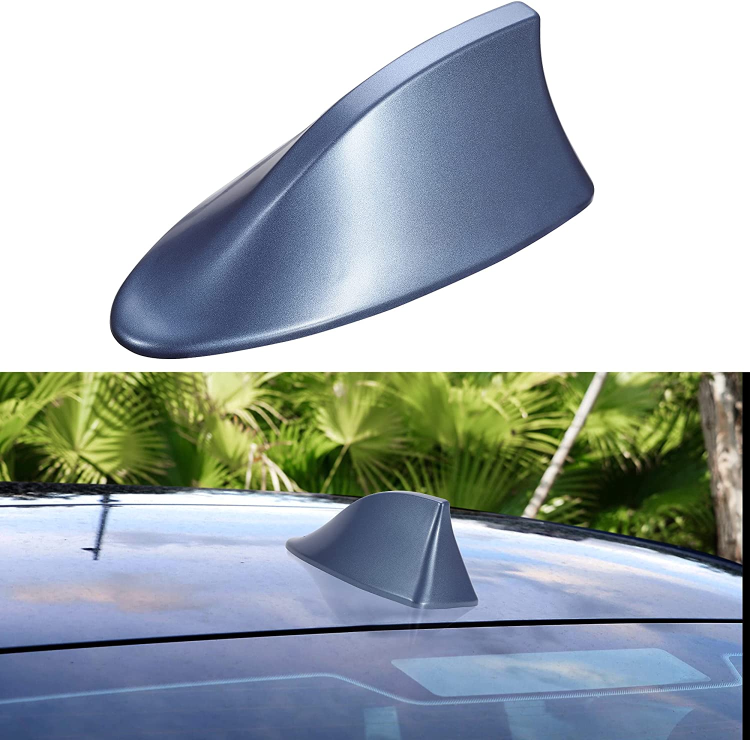 Antena auto activa AM - FM tip "SHARK TAIL" culoare ALBASTRU