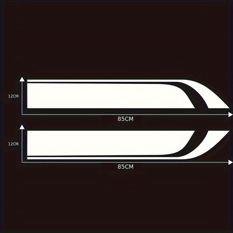 Set 2 stickere autoadezive Tuning, model "Hood Stripes V1", dimensiune 85 x 12 cm, culoare Rosie