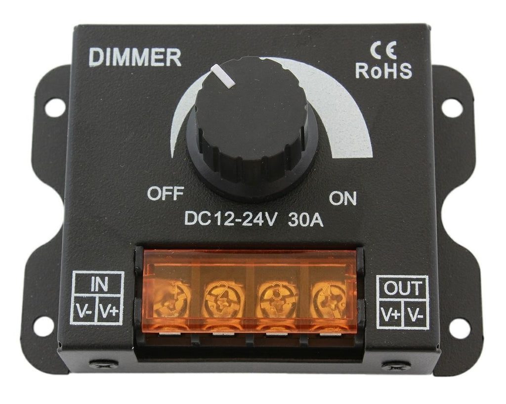 Dimmer LED cu reglaj manual, 12V - 24V, 360W - 720W, 30A