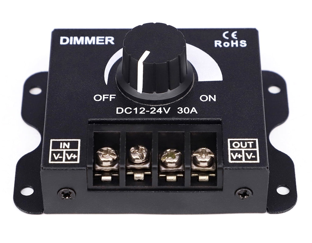 Dimmer LED cu reglaj manual, 12V - 24V, 360W - 720W, 30A