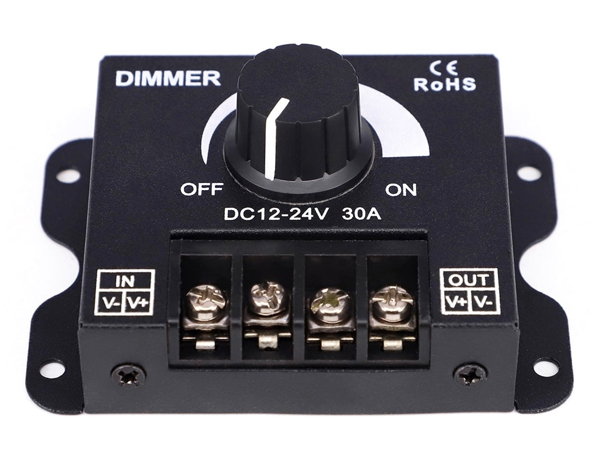 Dimmer LED cu reglaj manual, 12V - 24V, 360W - 720W, 30A