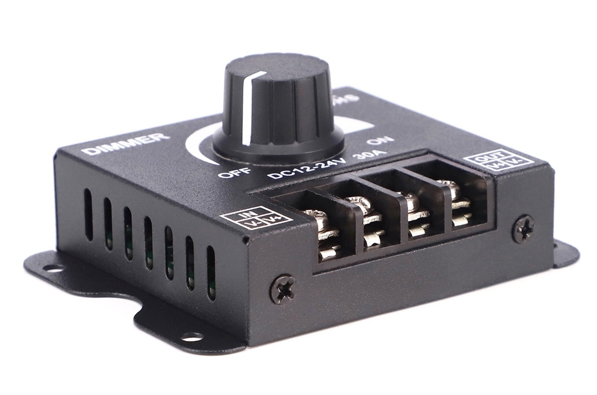Dimmer LED cu reglaj manual, 12V - 24V, 360W - 720W, 30A