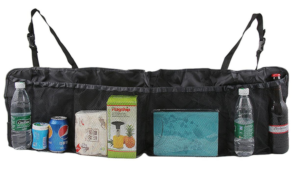 Organizator portbagaj auto cu 6 buzunare, 33 x 104 cm, culoare neagra
