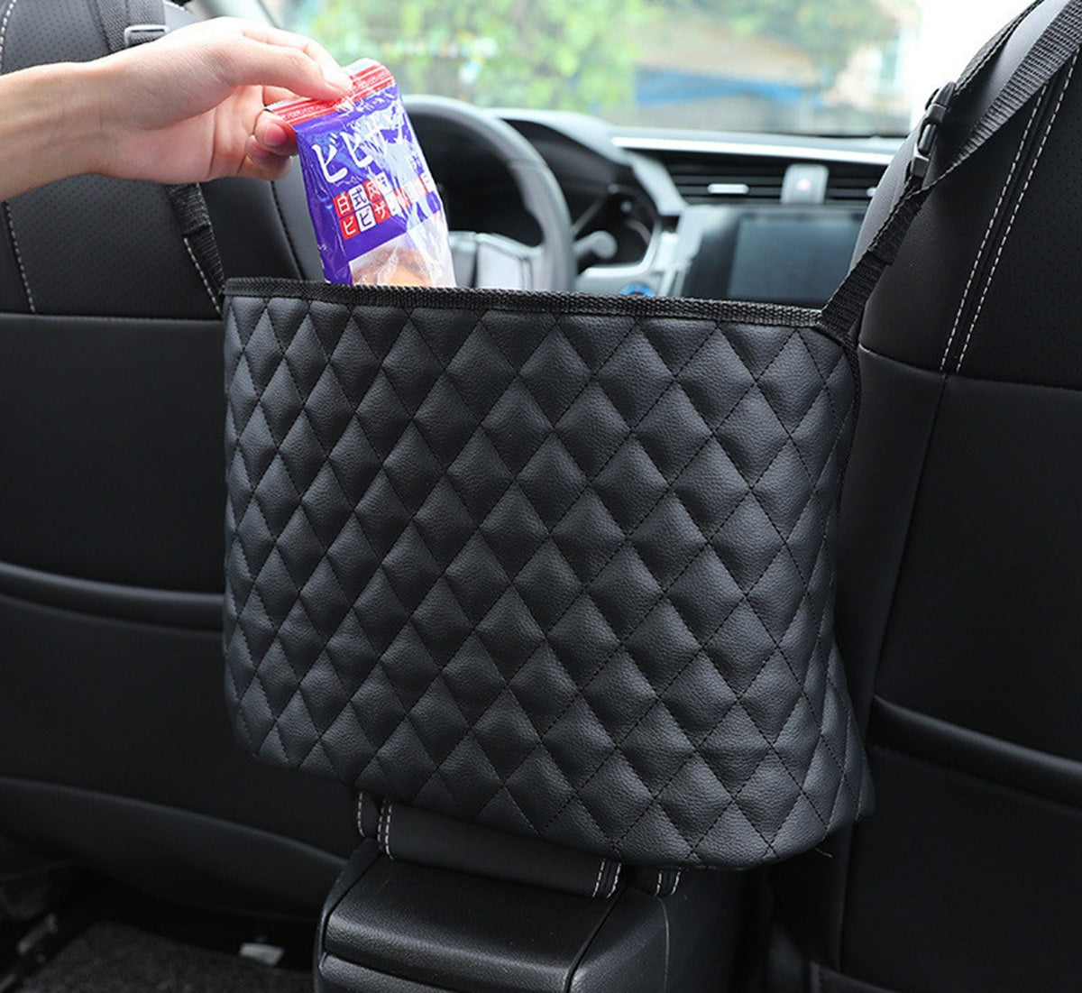 Organizator scaun auto de tip sacosa, 27 x 39cm, culoare neagra