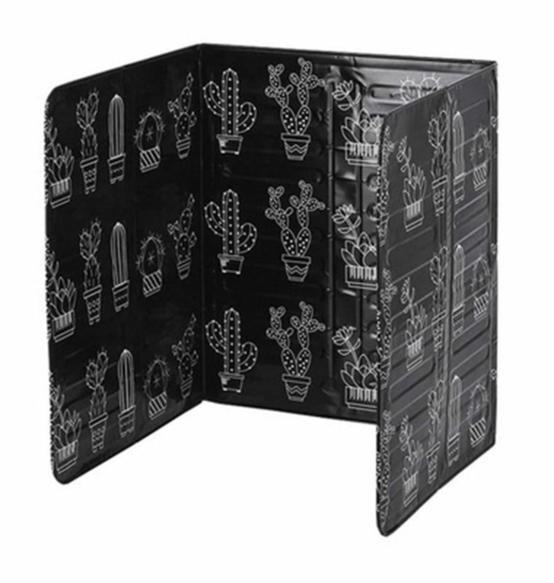 Protectie din aluminiu anti-stropire pentru gatitul pe aragaz, lavabila, culoare Neagra