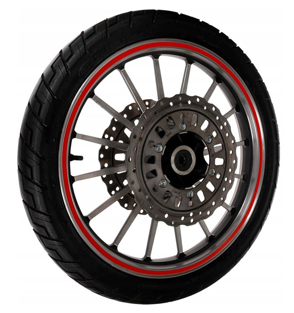 Set 16 ornamente Reflectorizante pentru jante auto, moto, culoare Rosie