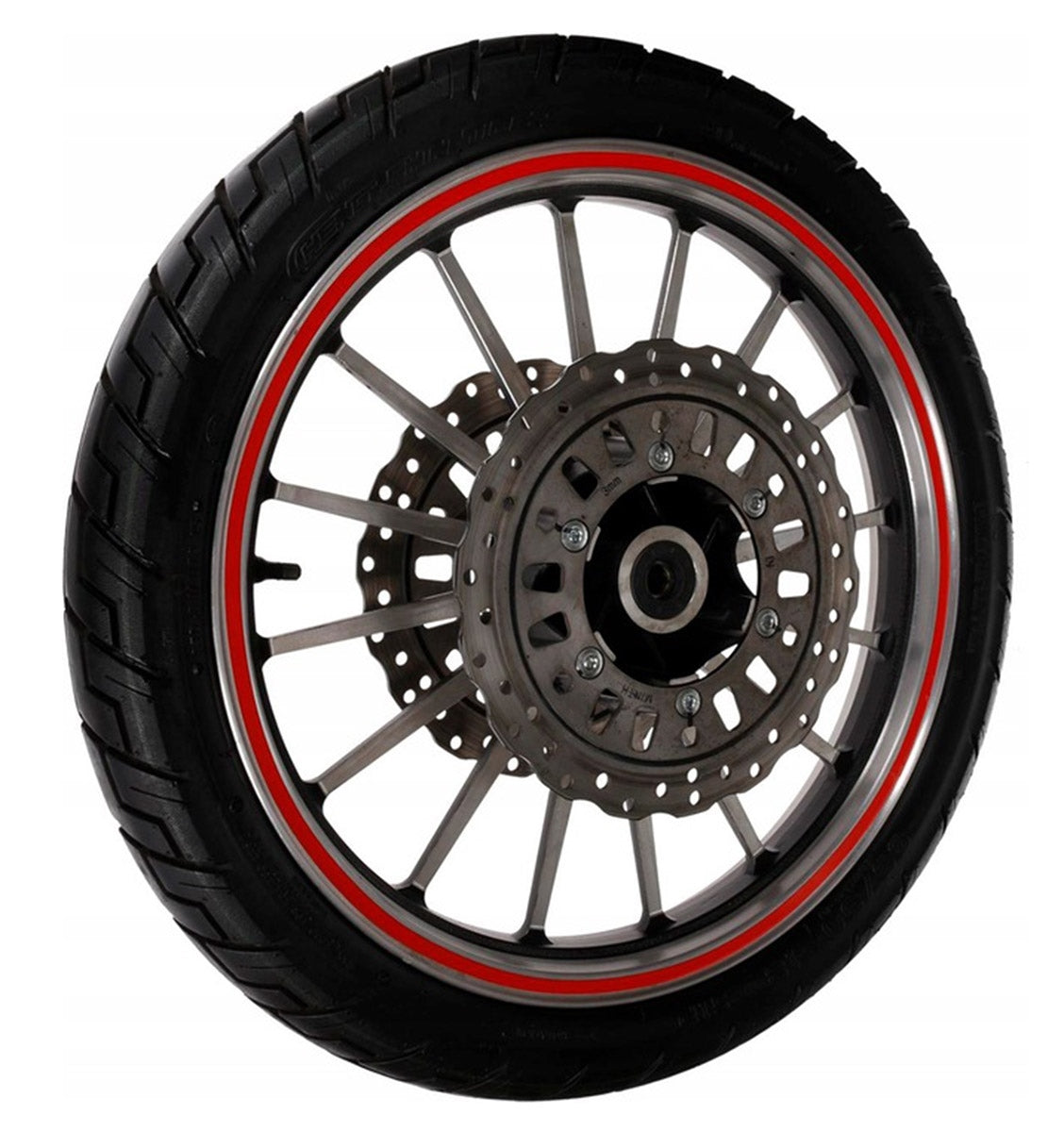 Set 16 ornamente Reflectorizante pentru jante auto, moto, culoare Rosie