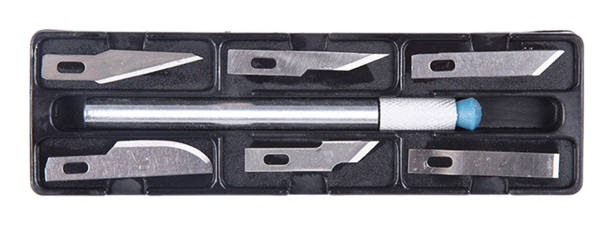 Set 6 buc. cutter + diverse lame de schimb pentru folie autocolant, AVX-AG607A