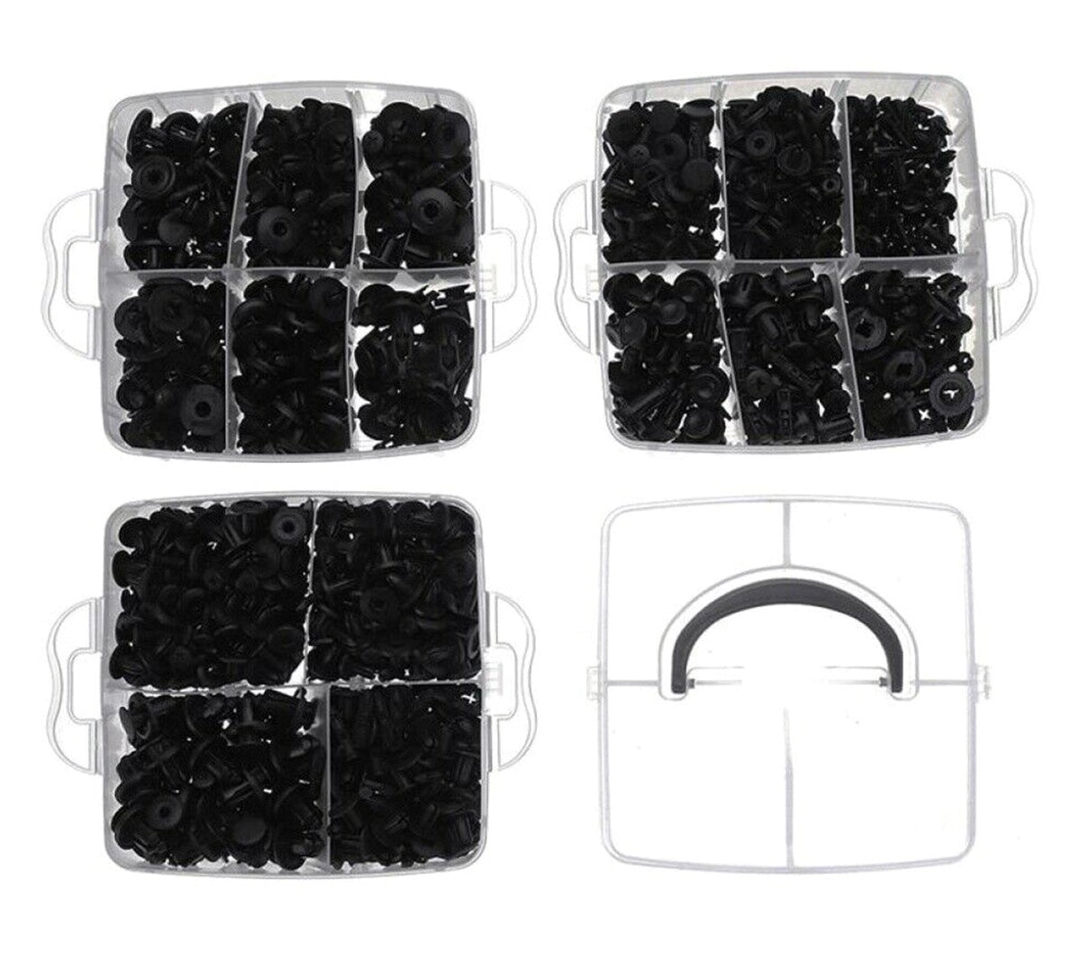 Set 625 clipsuri auto universale pentru montaj cu extractor inclus