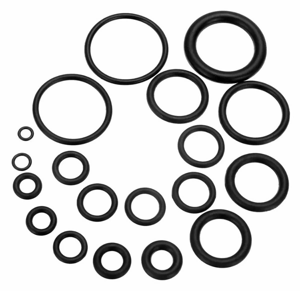 Set 225 de garnituri din cauciuc "O-Ring" rezistente la ulei, 18 tipuri/dimensiuni