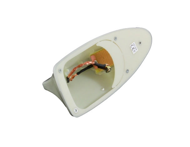 Antena auto activa AM - FM tip "SHARK TAIL" culoare GRI ARGINTIU