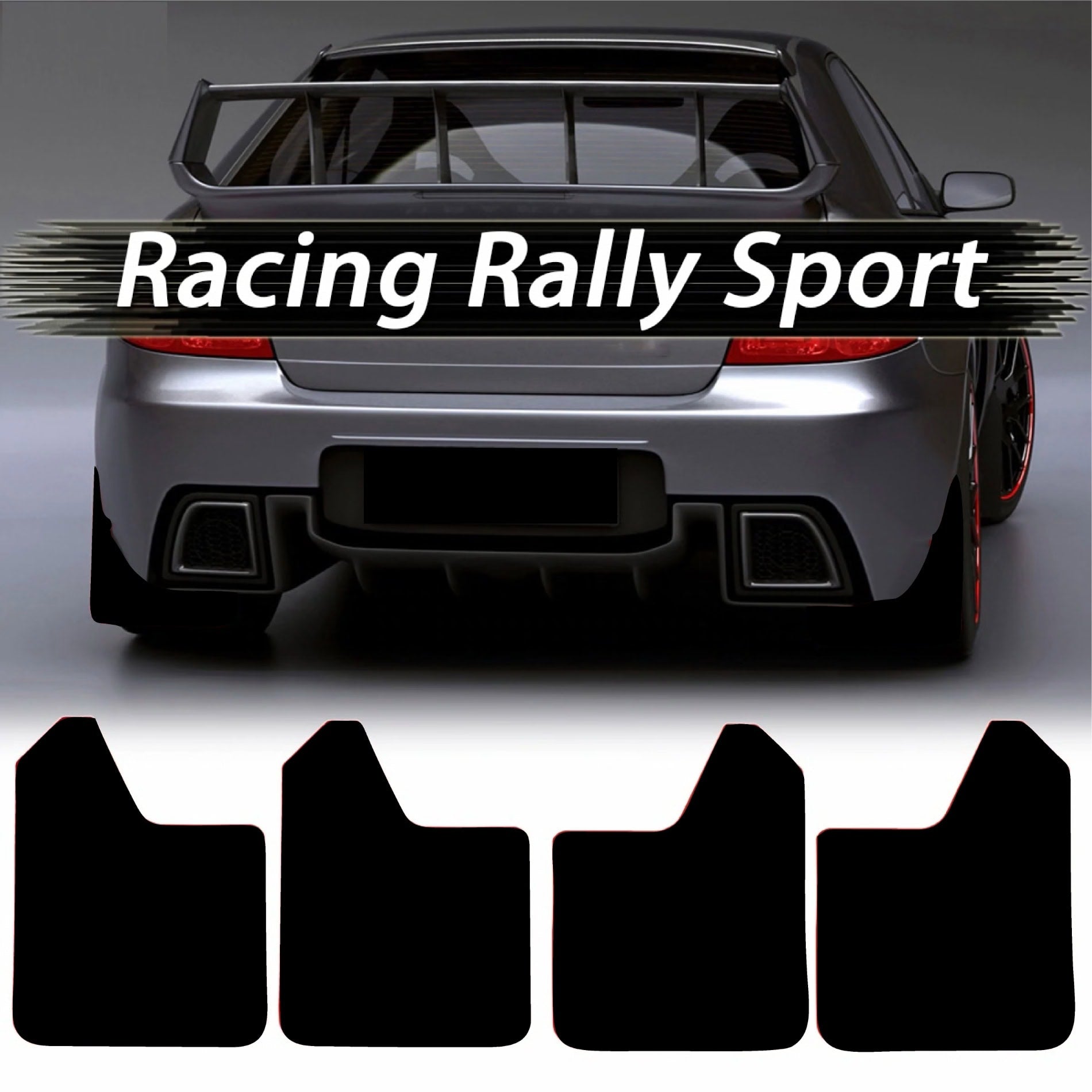 Set 4 Aparatori Noroi SPORT din cauciuc pentru autoturisme, universale,  model Blank, dimensiune 30 x 23cm