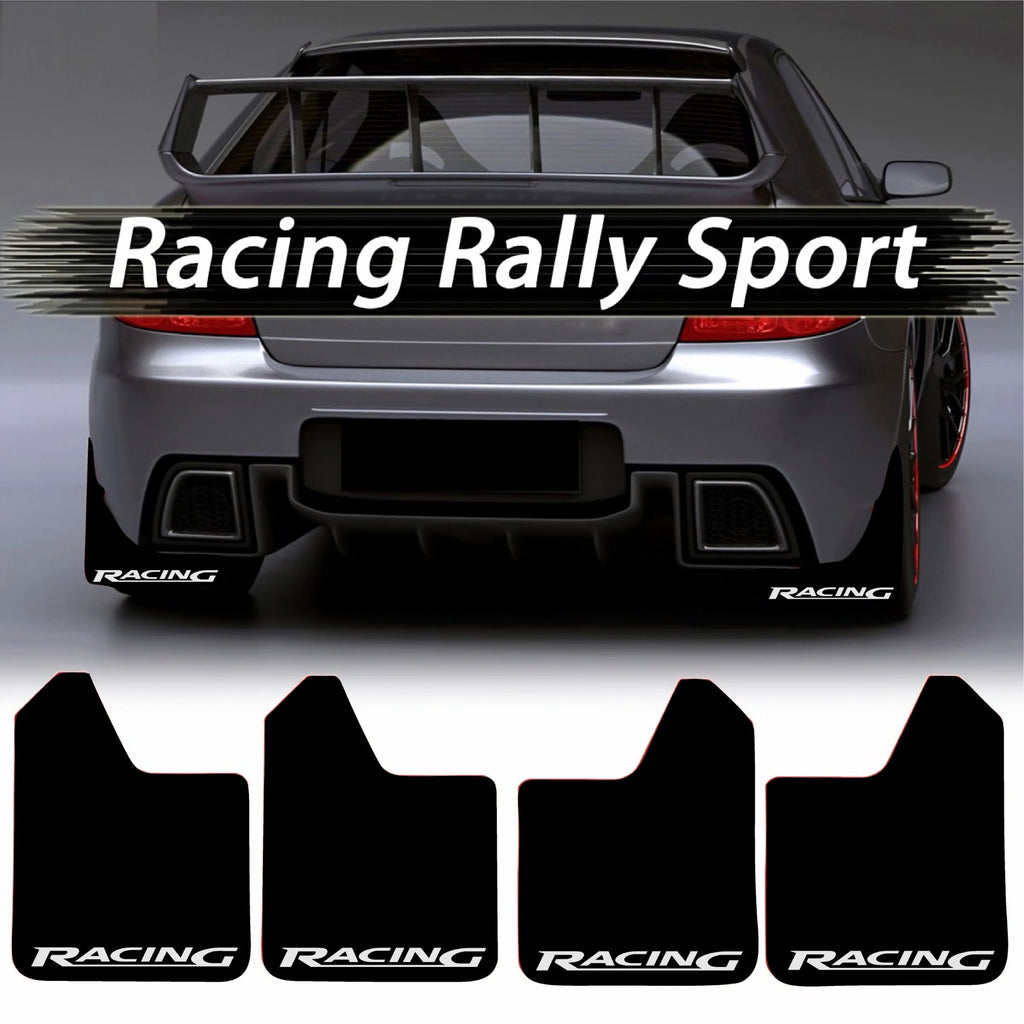 Set 4 Aparatori Noroi SPORT din cauciuc pentru autoturisme, universale,  model Racing, dimensiune 30 x 23cm